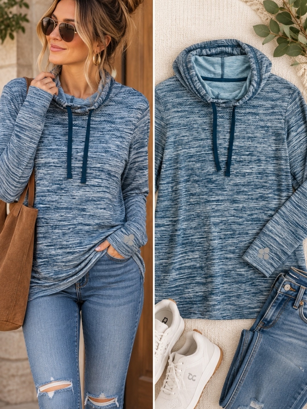 Tek Gear Women's Blue Teal Hoodie Pullover Athleisure S Gym